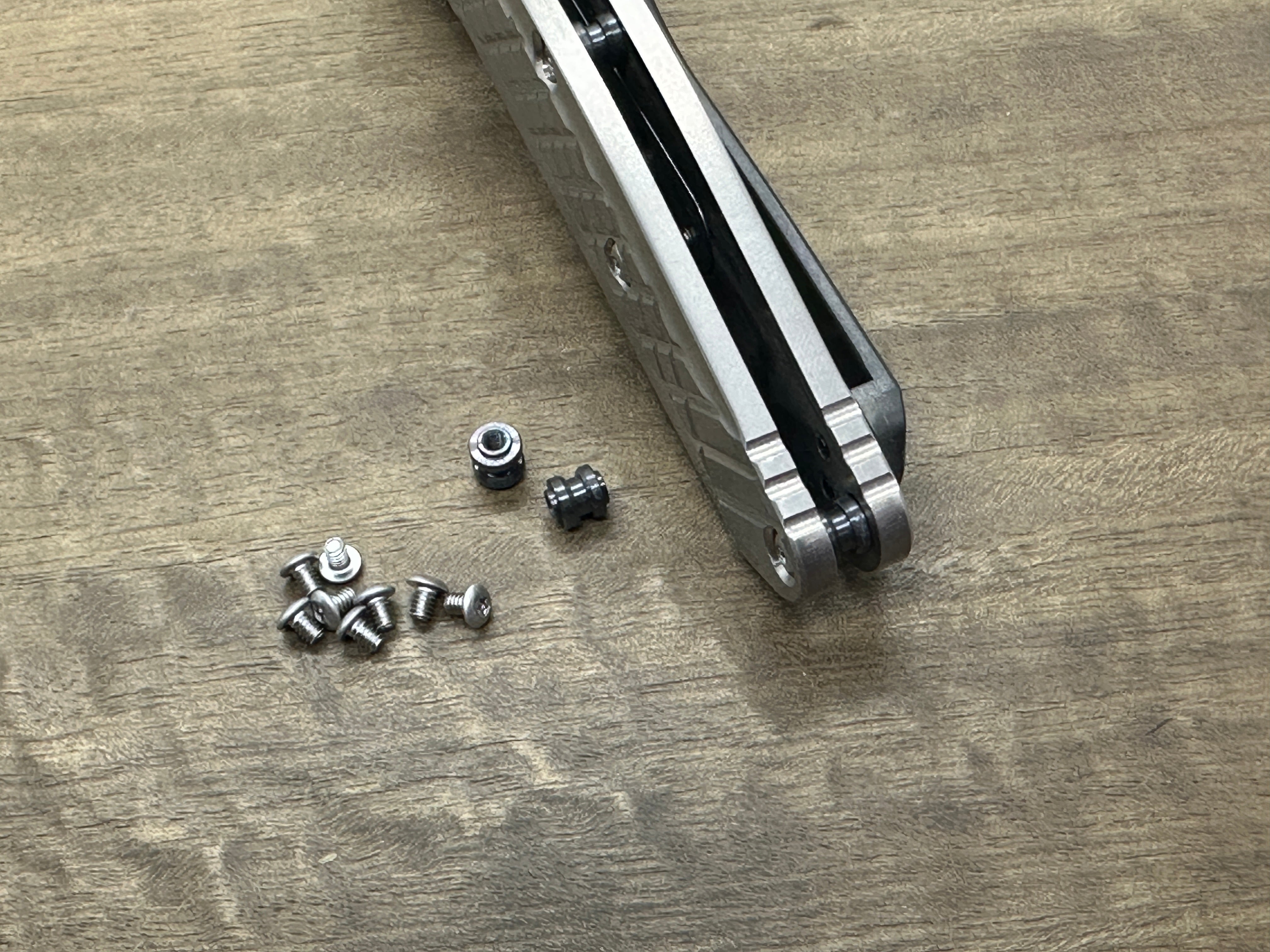 2 Zirconium Barrel Spacers for Benchmade 940 Osborne conversion kit & 8 screws
